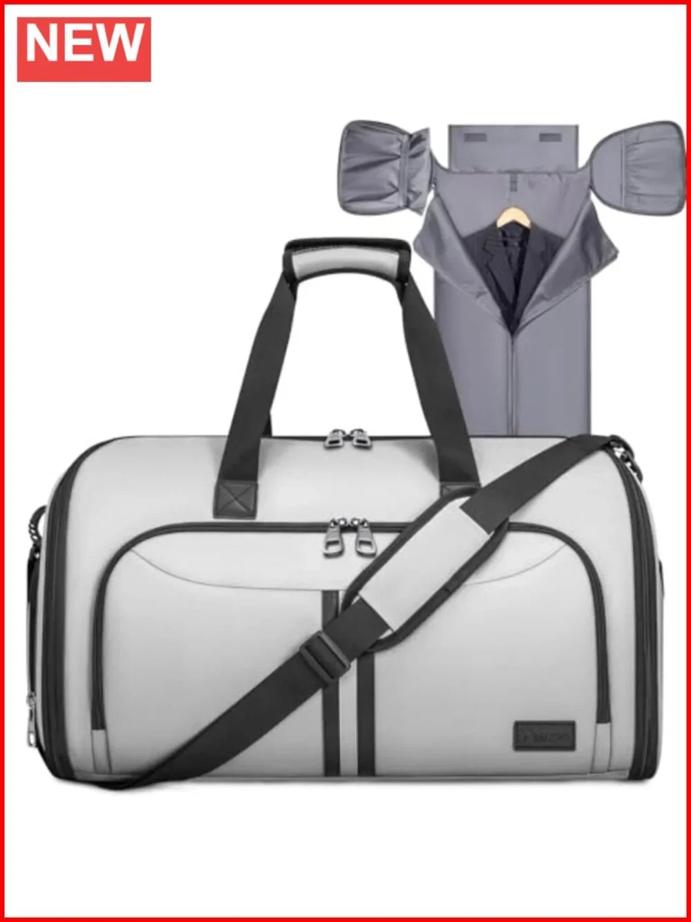 2-in-1 Convertible Travel Garment Duffel Bag - Wrinkle-Free Suit Bag with Shoe